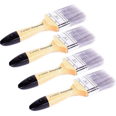 4 stuks Veba Platte Kwast No 2110-2,5 – voordeelverpakking voor professioneel schilderwerk
