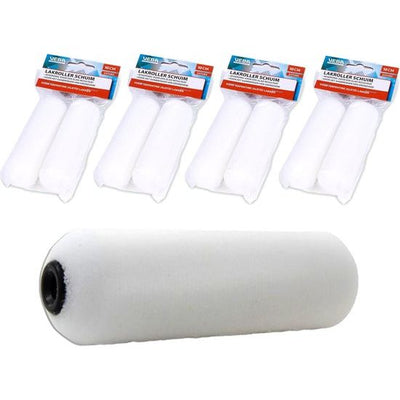 4 stuks Veba Verfrol A2 Schuim 10 cm 2 stuks – voordeelverpakking voor een gladde verfafwerking