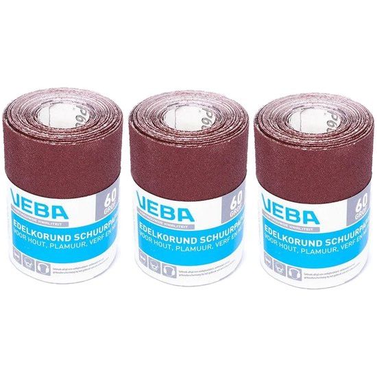 3x-veba-schuurpapier-rol-korrel-60---voordeelverpakking-afbeelding
