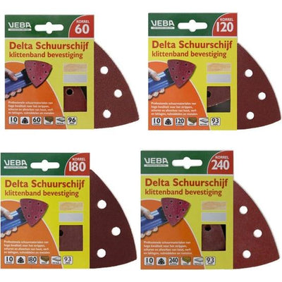 Delta schuurschijf set - P60 P120 P180 P240 Makita, AEG, Black & Decker