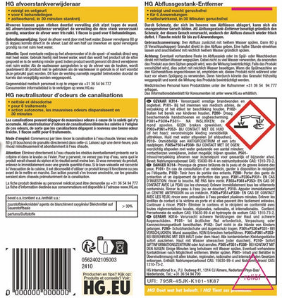 HG Afvoerstankverwijderaar - 3 stuks + gratis KwastenDiscounter handschoenen