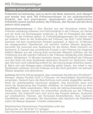 HG frituurpanreiniger + Gratis KwastenDiscounter spons