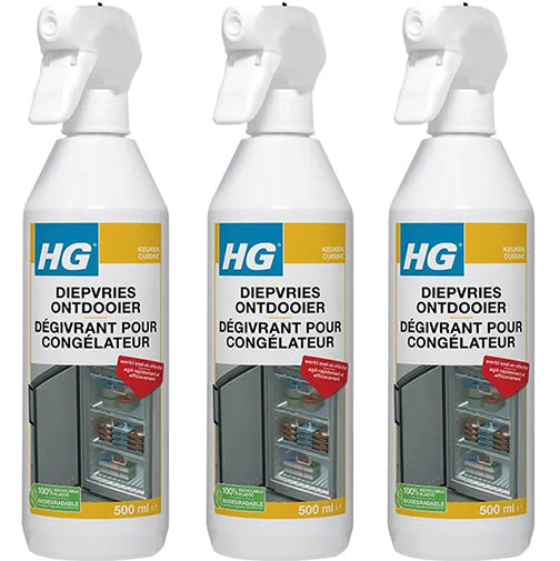 HG diepvriesontdooier - 3 stuks + Gratis KwastenDiscounter Spons