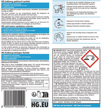 HG kalkweg gekleurd sanitair + Gratis KwastenDiscounter spons