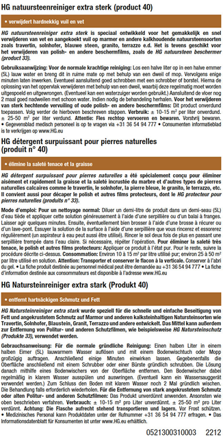 HG natuursteenreiniger extra sterk - 2 stuks + Gratis KD Spons