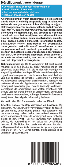 HG silliconenkit verwijderaar