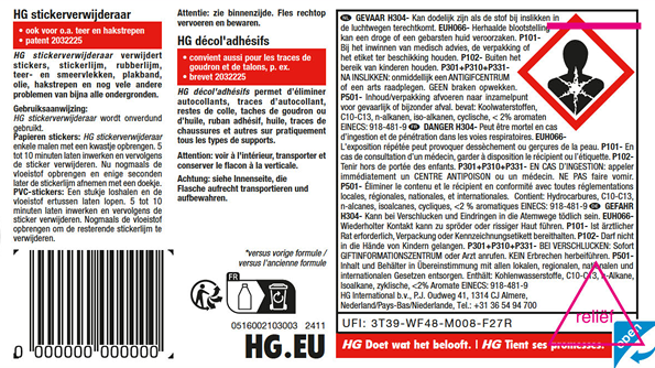 HG stickerverwijderaar + GRATIS KwastenDiscounter spons
