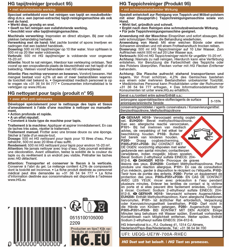 HG Tapijtreiniger 500 ml