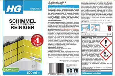 2 X HG Schimmelreiniger + GRATIS Kwastendiscounter Spons – Verwijder Schimmel Snel en Effectief