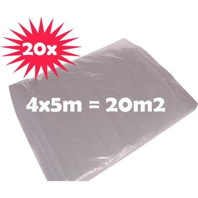 Afdekfolie 4x5m 20 stuks – beschermfolie voor schilder- en renovatiewerkzaamheden
