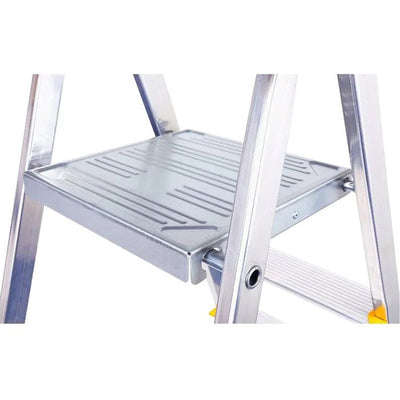 Huishoudtrap- 3 treden staal - aluminium