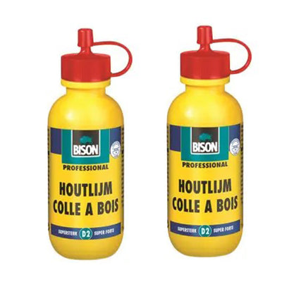 Bison Houtlijm 75g D2 2 stuks – krachtige houtlijm voor het verlijmen van hout, verkrijgbaar bij KwastenDiscounter