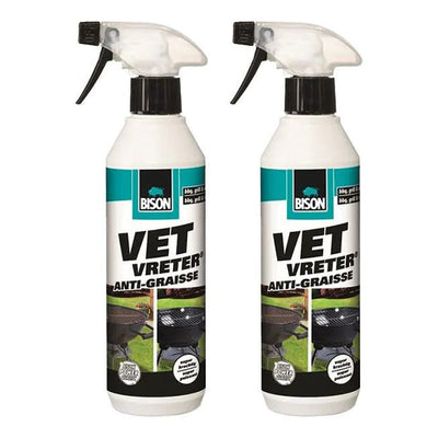 Bison Vetvreter 500ml BBQ oven grill 2 stuks – effectief reinigingsmiddel voor vet en vuil, verkrijgbaar bij KwastenDiscounter
