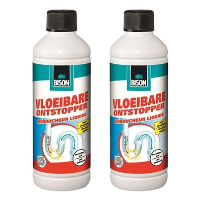 Bison vloeibare ontstopper 2 stuks – krachtige oplossing voor het ontstoppen van leidingen, verkrijgbaar bij KwastenDiscounter
