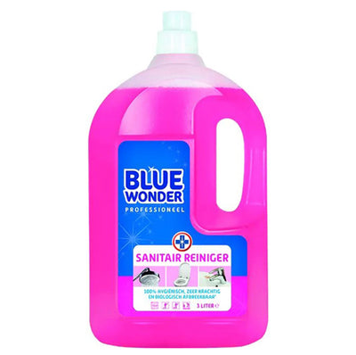 Blue Wonder Professioneel Sanitair-reiniger met dop en KwastenDiscounter spons voor hygiënische reiniging