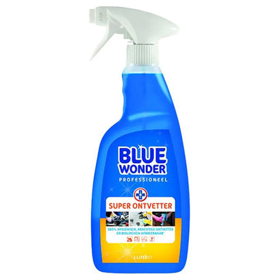 Blue Wonder Professioneel Superontvetter Spray met KwastenDiscounter spons voor krachtige vetverwijdering