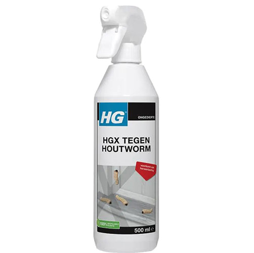 HGX middel tegen houtworm met KwastenDiscounter spons voor bescherming en behandeling