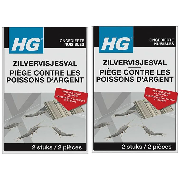 HGX Zilvervisjesval 2 stuks – effectief voor het bestrijden van zilvervisjes in huis