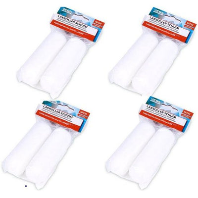 Lakroller schuim 10CM set van 8 stuks – ideaal voor gladde verfafwerking, verkrijgbaar bij KwastenDiscounter