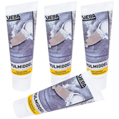 Muurvulmiddel 4 stuks – ideaal voor het vullen en repareren van beschadigingen in muren