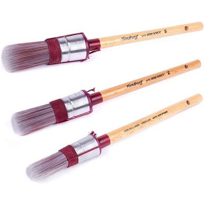 Professioneel ronde patentpuntkwasten-set synthetisch 3 stuks – duurzame kwasten voor precisiewerk