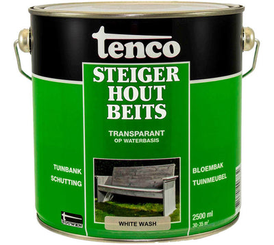 Tenco Steigerhoutbeits White Wash 2,5 liter – beschermende beits voor steigerhout met whitewash look