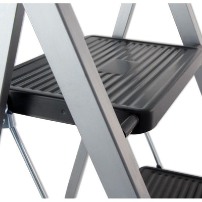 Antislip Keukentrap - 2 treden staal -