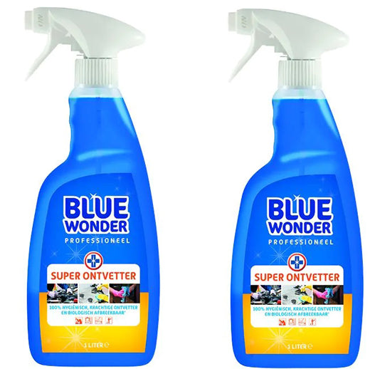 Blue Wonder Professioneel Superontvetter Spray - 2 stuks + gratis KD Spons