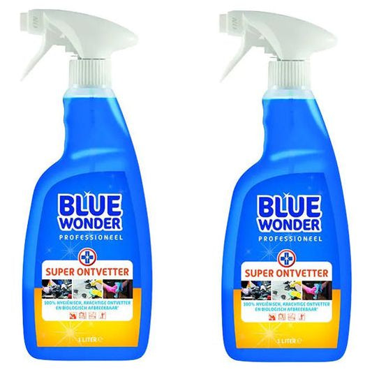 Blue Wonder Professioneel Superontvetter Spray - 2 stuks + gratis KD Spons