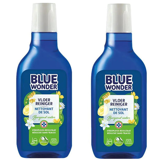 Blue Wonder Vloer-reiniger Dop - 2 stuks + gratis KD Spons