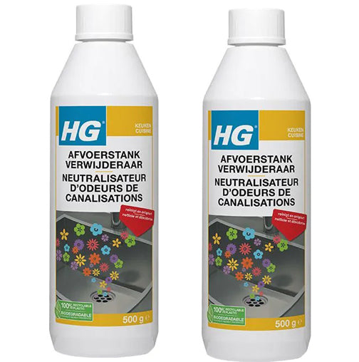 HG Afvoerstankverwijderaar - 2 stuks + gratis KD Spons