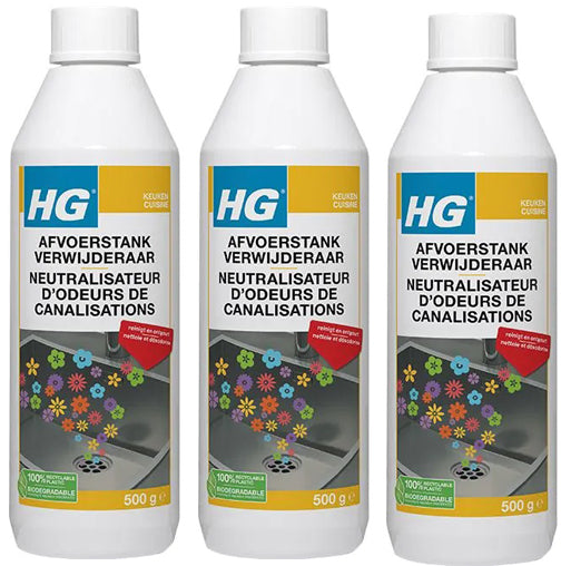 HG Afvoerstankverwijderaar - 3 stuks + gratis KD Spons