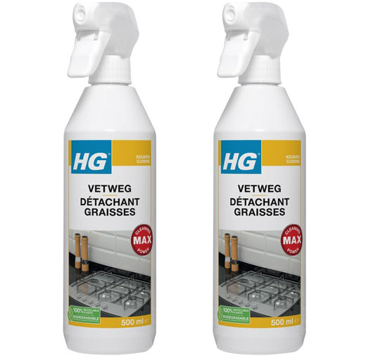 HG vetweg 500ML - 2 stuks + Gratis KD Spons