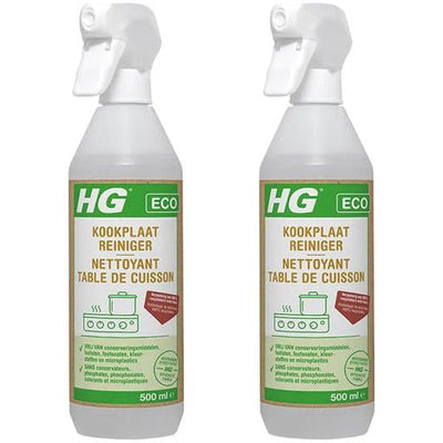 HG eco kookplaatreiniger - 2 stuks + Gratis KwastenDiscounter Spons
