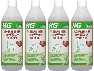 HG eco vloerreiniger + Gratis KwastenDiscounter spons - 4 stuks