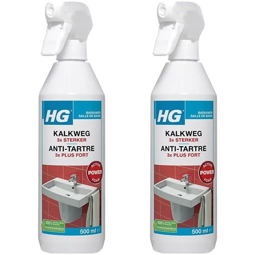 HG kalkweg schuimspray 3x sterker - 2 stuks + Gratis KD Spons