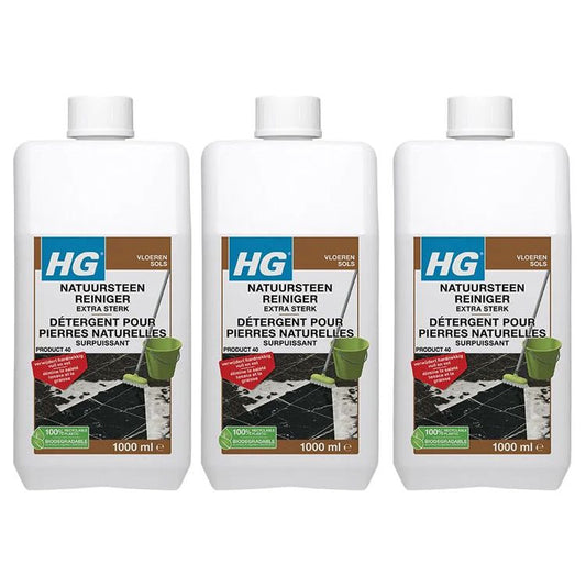 HG natuursteenreiniger extra sterk - 3 stuks + Gratis KD Spons