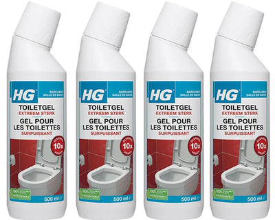 HG toiletgel extra sterk - 4 stuks + Gratis KwastenDiscounter spons