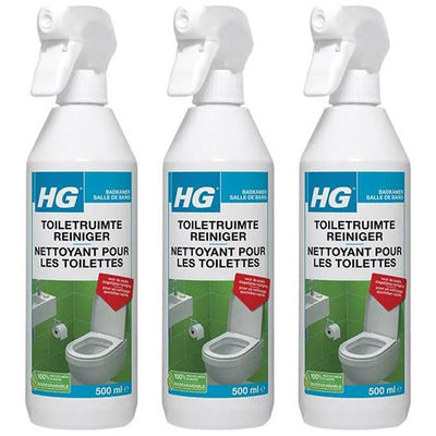 HG toiletruimte reiniger + Gratis KD spons - 3 stuks