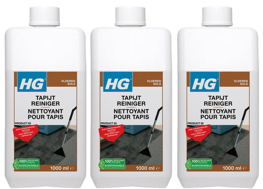 Hg tapijtreiniger 3 stuks (1000ML) + Gratis KD spons