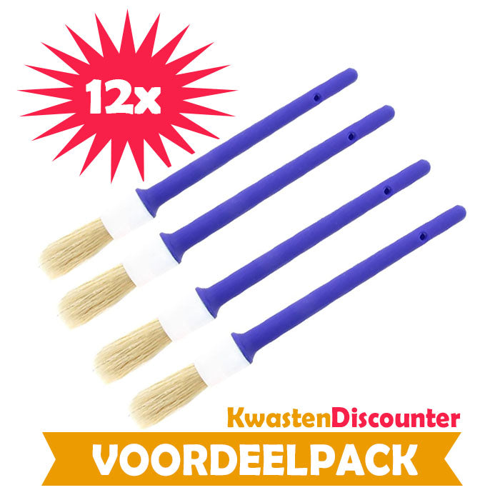 Kwast Wegwerpkwast - Wegwerpkwasten - Wegwerpkwasten maat 6 - 12pcs - VOORDEELPACK