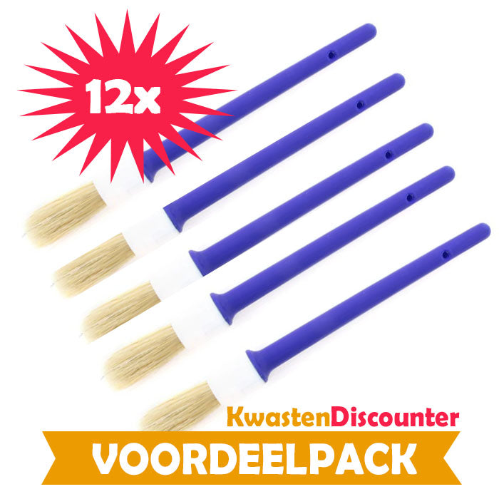 Wegwerpkwast - Wegwerpkwasten - Wegwerpkwasten maat 8 - 12pcs - VOORDEELPACK