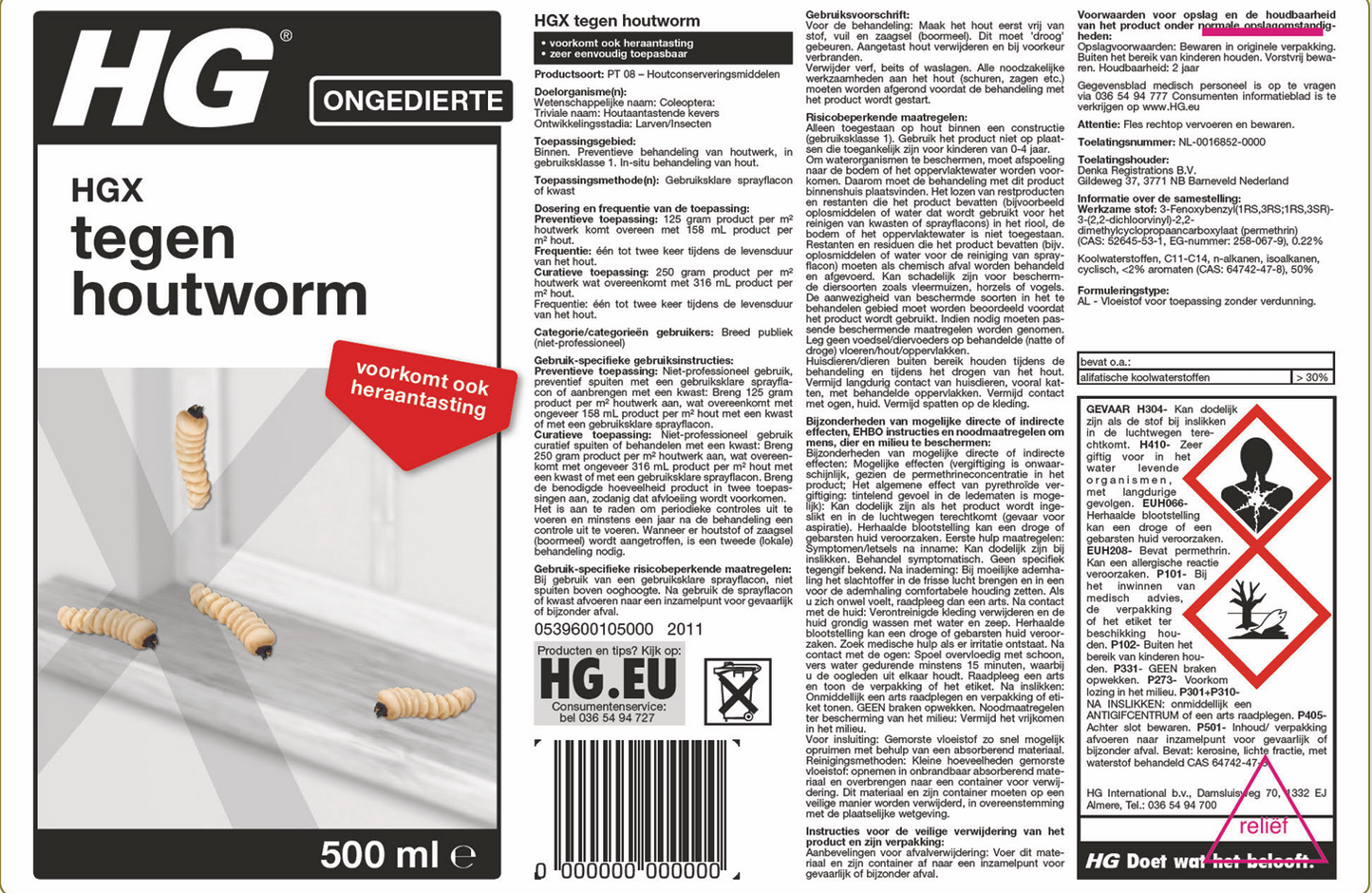 HGX Tegen Houtworm + KwastenDiscounter Spons