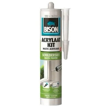 Bison Acrylaatkit wit 300ml – geschikt voor afdichten en kitten van diverse oppervlakken

