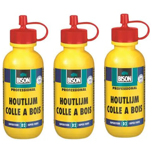Bison Houtlijm 75g D2 3 stuks – krachtige houtlijm voor het verlijmen van hout, verkrijgbaar bij KwastenDiscounter
