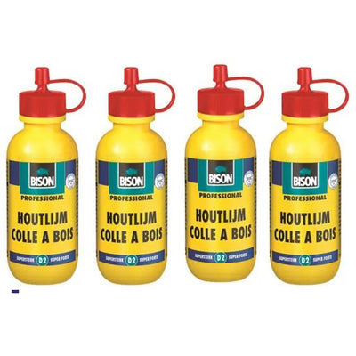 Bison Houtlijm 75g D2 4 stuks – krachtige houtlijm voor het verlijmen van hout, verkrijgbaar bij KwastenDiscounter
