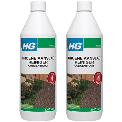 HG groene aanslagreiniger concentraat 1L 9374N 2 stuks – effectief middel tegen groene aanslag, verkrijgbaar bij KwastenDiscounter
