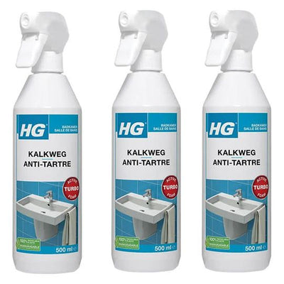 HG Kalweg schuimspray 3 stuks met gratis KwastenDiscounter spons – effectief voor het reinigen van diverse oppervlakken
