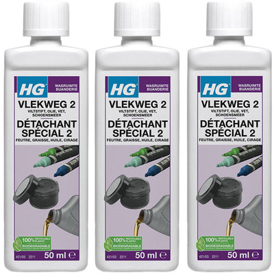 HG Vlekweg 2 set van 3 stuks – krachtige vlekverwijderaar met gratis KD spons voor optimale reiniging
