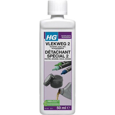 HG Vlekweg 50 ml – krachtige vlekverwijderaar met gratis KD spons voor optimale reiniging
